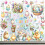 1Set Happy Easter Window Stickers Cute CartoonRabbit Easter Eggs Flowers Glass Sticker Easter Decoration 4
