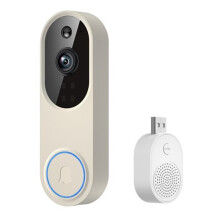 Campanello Video Wireless con Telecamera HD 1080p, Visione Notturna, Audio Bidirezionale, Rilevamento del Movimento, Campanello Intelligente