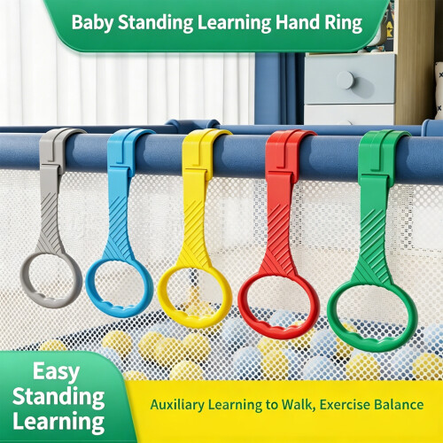 Baby Pull Up Rings for Standing & Walking Practice with-Yellow 2