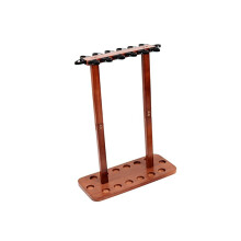 Support de Rangement Vertical pour Cannes à Pêche en Bois Massif à 14 Emplacements, Idéal pour la Maison, le Garage, le Chalet ou le Bateau. C