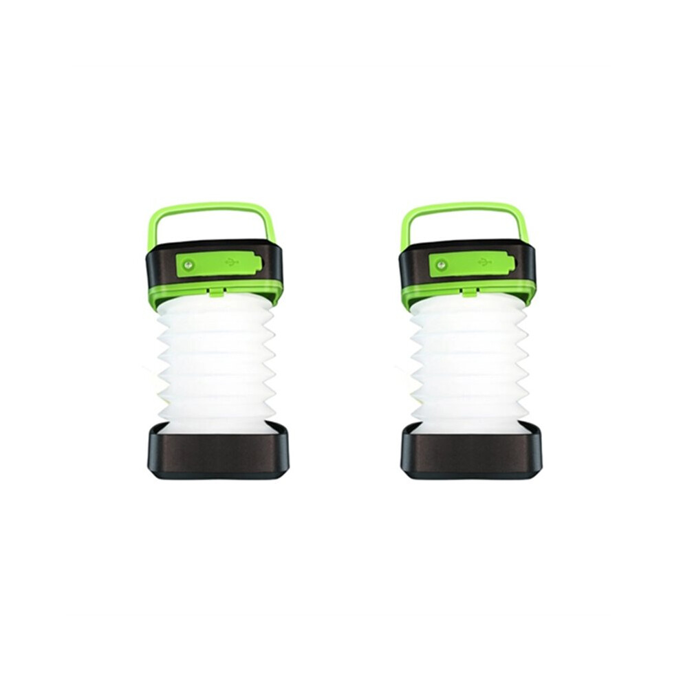 2Pcs Rechargeable Solar Camping Lantern 3 Ing Modes Usb Portable Led Flash For Hiking,Emergency,Outdoor Use B Light 6032318064645