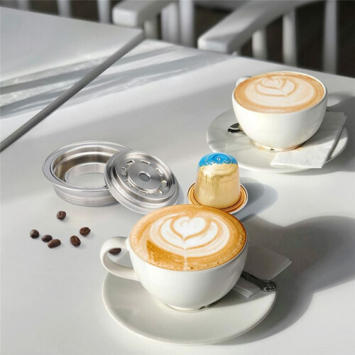 Stainless Steel Coffee Filter for  ENV135/Vertuo Next/Vertuo  Coffee Maker Reusable Refillable G-Cup Capsules 2