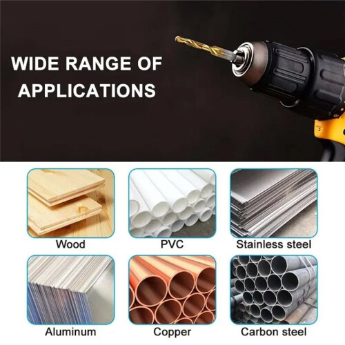 M8 M10 Hex Shank Titanium Plated HSS Screw Thread Metric Tap Drill Bits Screw Machine Compound Tap Open Chamfer Tool 1