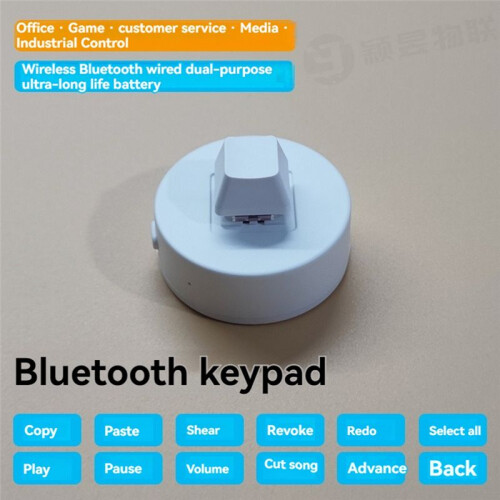 1-Key  Keypad 2.4G Wireless USB Mechanical Gaming Keyboard Hot Key Program for Gaming Office Work White 2