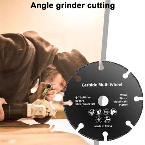 1 Peça de Disco de Corte de Metal de 76 mm/2,99 Polegadas, Rebarbadora Angular, Rodas de Corte de Aço Inoxidável Reforçadas 1