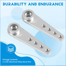 2Pcs/Lot CNC Aluminum Alloy Servo Arm 1.25-2.5Inch for Futaba Sanwan Servos,23T
