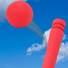Foam Baseball Bat with Baseball Toy Set for Children Age 3 to 5 Years Old,Red
