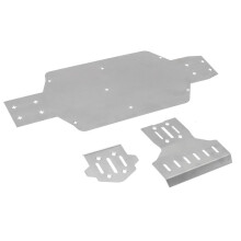 RC Car Upgrade Front and Rear Guard Plates + Metal Underbody Armor Kit for MJX 7303 1/7 Rally Car RC Car Accessories