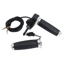 Poignées de Guidon de 25 mm pour Moto, avec Accélérateur Électronique et Verrouillage, Compatibles avec les Scooters Électriques pour Citycoco.