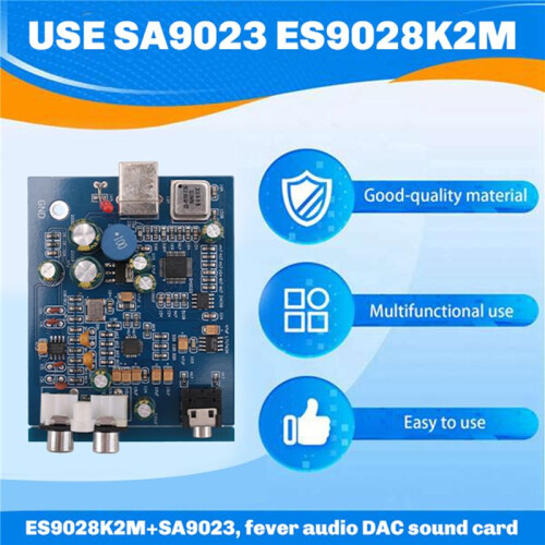 USB Decoder Board ES9028K2M+SA9023 Fever Audio DAC Sound Card Decoding Module DIY for Power Amplifiers Home Theater 1