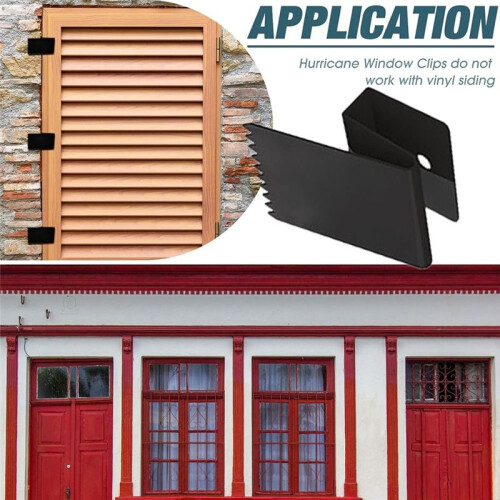 Hurricane Window Clips,Stainless Hurricane Board- Clips with Serrated Sections,Universal and Reusable Panel 2