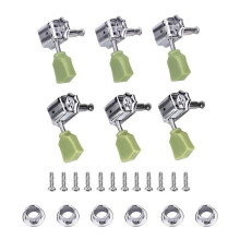 Guitar Tuning Pegs String Tuners 3R 3L Machine Heads String Tuning Key Pegs Tuners Folk/Electric Guitar Silver