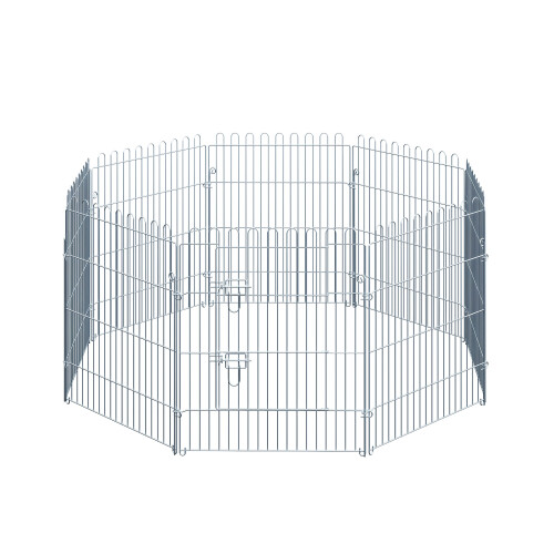 PawHut Parque de Perros Gris 63 x 76 cm