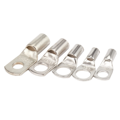Bolt Hole Tinned Copper Cable lugs Battery Terminals set Wire terminals connector 2