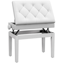 Banqueta para Piano Blanco 54.5 x 33 x 58 cm
