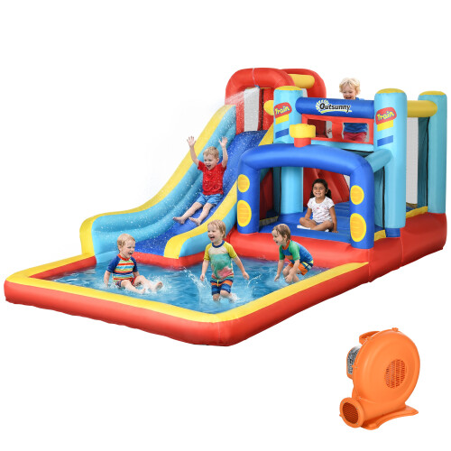 Outsunny Castillo Hinchable Multicolor 435 x 245 x 200 cm