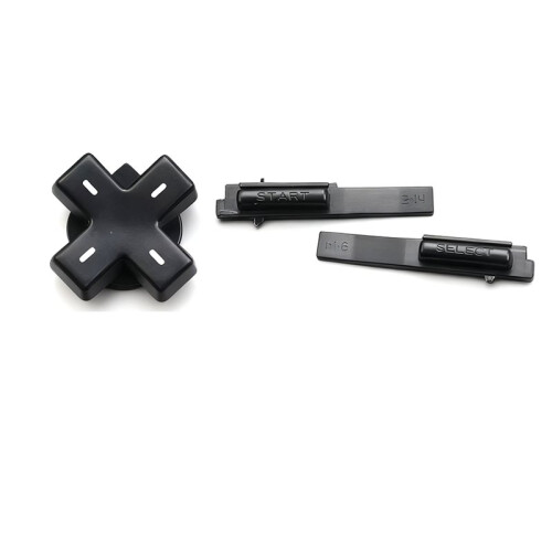 For Gameboy Micro-GBM Console Full Set Left Right L R A B D-Pad Buttons Key Replacement for GBM Console Black 2