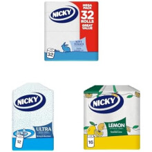 Nicky Soft Touch Toilet Tissue 32 Rolls of 190 Sheets, Ultra Kitchen