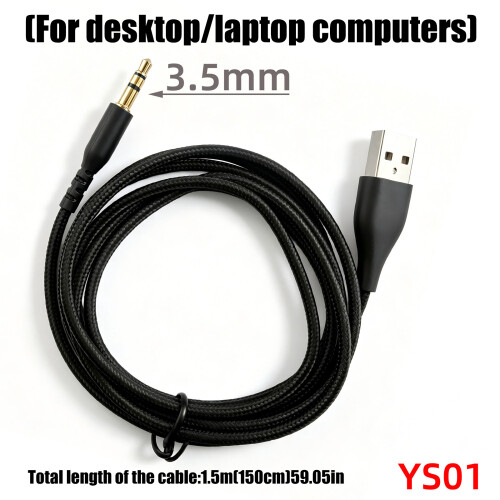 Rallonge sonore USB vers 3.5Mm, câble de remplacement tressé 2
