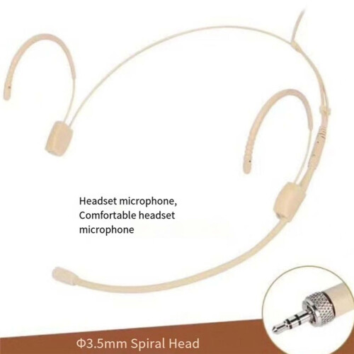 Earhook Microphone Headworn Headset Microphone Omnidirectional Condenser Mic for with Microphone Cover 1