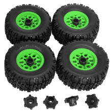 RC Car Tires 4pcs 110mm Rubber Tire Tyre for 12MM Replacmenet for HSP HPI Off-Road Vehicle RC Car Green