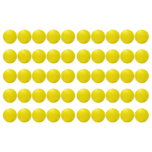 50 Pack Practice  Balls 42mm Soft PU Realistic Feel Limited Flight Yellow