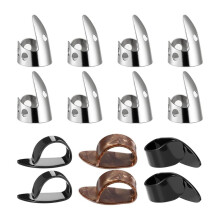 14 PCS Steel Guitar Finger Picks Set, Adjustable Banjo Picks Finger Thumb Picks for Harp Pick Guitar Banjo