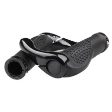 2PCS the Comfiest Ergonomic Bicycle Handlebar Rubber Grips Anti Slip Contoured Design Aluminum Alloy Inner Ring Clamps B