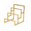 2 Pack 3-Tier Purse Display Stand Gold 2