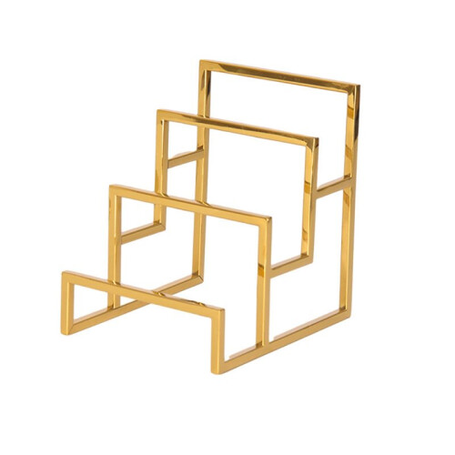 2 Pack 3-Tier Purse Display Stand Gold 1