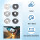 6Pcs Lock Nuts Flange for  9523 Nut Inner Outer Kit Angle Grinder Tool 2 Specifications-Toothless, Toothed 5