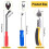 3Pcs Staple Remover, Heavy Duty Upholstery Staple Puller Tool with Ergonomic Handle, Tack-Puller Tool Nail Puller A 7