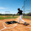 Professional Baseball Training Mat With Alignment Guides-Green 7