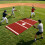 Professional Baseball Training Mat With Alignment Guides-Green 8