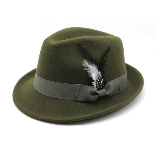 (Green) Jazz Classic Mens Hat With Breathable Polyester Sunshade Summer Use Comfortable
