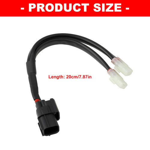 Motorcycle 12V Twin Power Splitter Socket Cable Harness Splitter 2