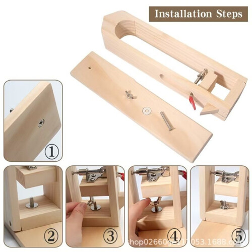 1 Pc Wood Leather  DIY Stitching DIY Leather Goods Rack Without Pre Wrapped Leather Clamp DIY Hand Sewing Tools 1