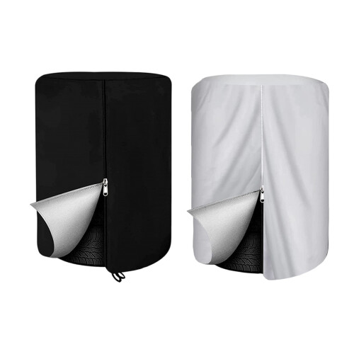 Foldable Compacted Design 420D Oxford Cloth Wheel Cover-Black S 1