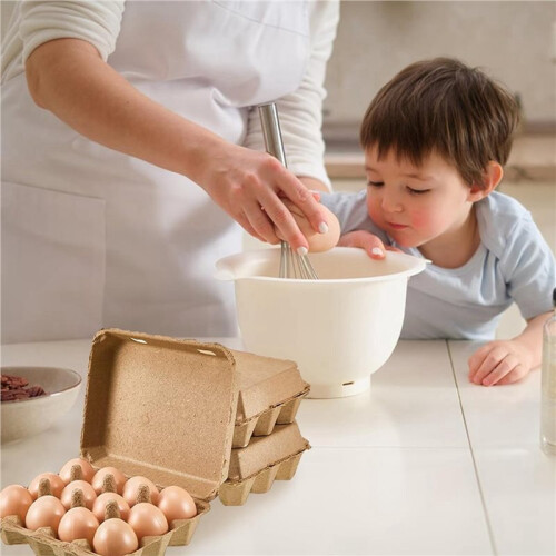 20 Pack Egg Cartons, Paper Pulp Square Egg Cartons Eggs, Egg Cartons Container Empty Egg Tray Pulp Egg Holder 2