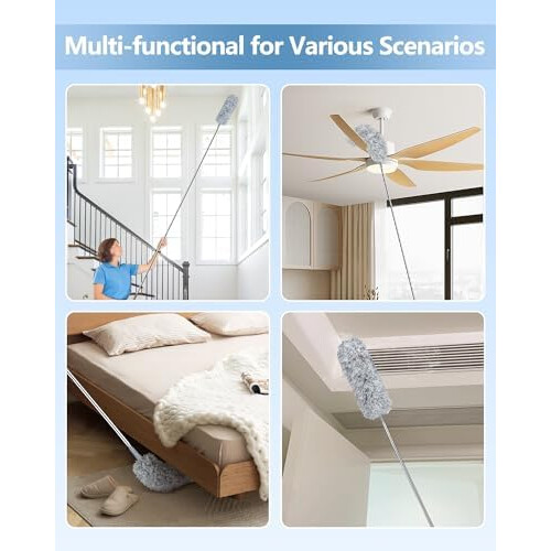 Fogray 2026 Upgraded Extendable Feather Duster with Soft Silicone 2