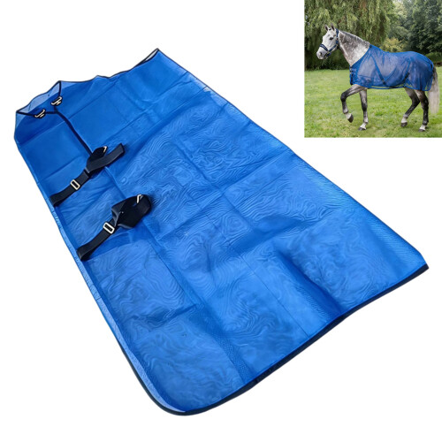 Breathable Mesh Horse Fly Sheet with Adjustable Buckles-Black 2