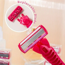 1 Handle + 18 Blades/Women Manual  6-Layer Stainless Steel Hair Removal Shaving Blades Replaceable Shaver