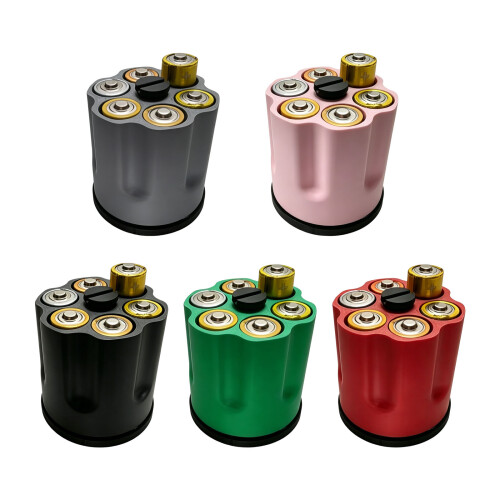 Rotating Battery Storage Box With Spinner Function Holds-Pink 1