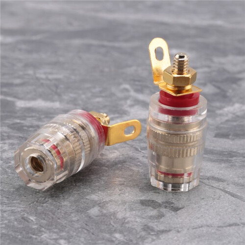 New 4Pc Amplifier Speaker Terminal Binding Post 4mm Banana Plug Jack 1