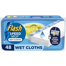 Flash Speedmop Wet Floor Cleaning Wipes, 48 Cloths (24x2), Antibac