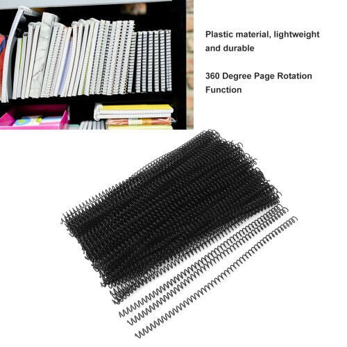 Black Spiral Binding Spines 100-Piece, 4:1 Pitch 1
