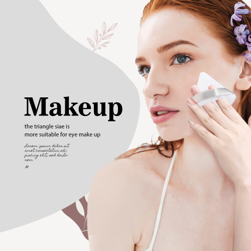 Almohadilla para maquillaje de forma triangular. White 1