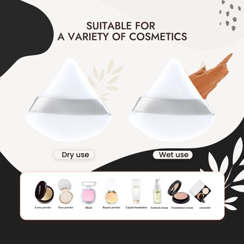 Almohadilla para maquillaje de forma triangular. White 2