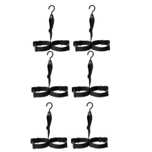 6 Pcs Fishing Wader Boot Hanger, Adjustable Strap Fishing Boots Rack with 360 Swivel Hook,Drying Rack for Hanging Belts
