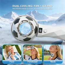 Portable Handheld Fan,14000RPM Turbo Fan Digital Display,High Speed Cooling Fan,Portable Fan for Sports Shaic White